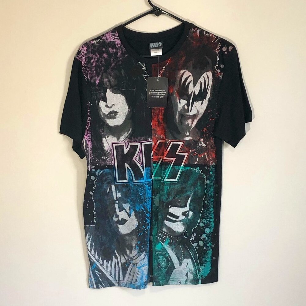 KISS Four Color Four Portrait Style T-Shirt in Adult M BNWT!!
